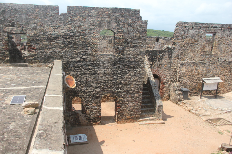 Fort Amsterdam, Ghana, view from inside wall to court